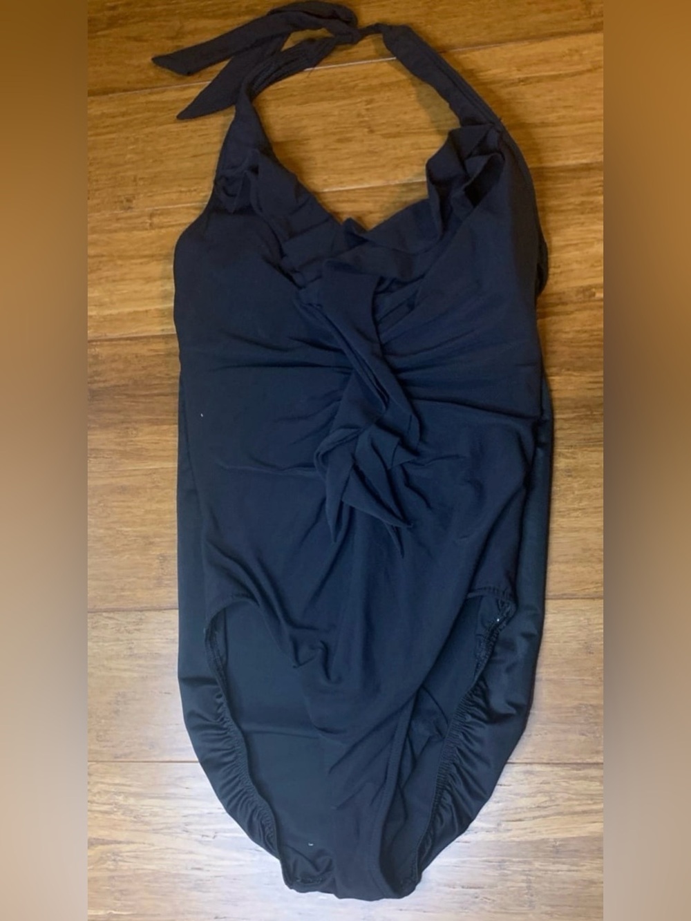 Miraclesuit Women’s Size 14 - Isabella Ruffle Front - One Piece - Black